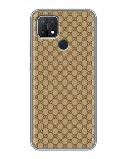 Чехол для OPPO A15s с картинкой «Gucci — классический беж»