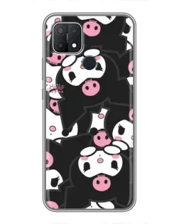 Чехол для OPPO A15s с картинкой «Паттерн голов Куроми»