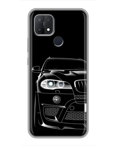 Чехол для OPPO A15s с картинкой «Темный силуэт BMW»