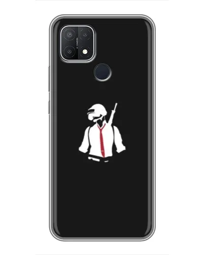 Чехол для OPPO A15s с картинкой «PUBG — силуэт воина» Чехол для OPPO A15s с картинкой «PUBG — силуэт воина»