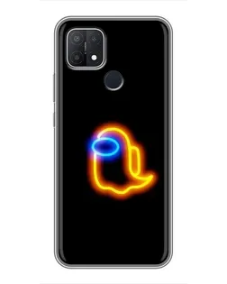 Чехол для OPPO A15s с картинкой «Among Us неоновое сияние» Чехол для OPPO A15s с картинкой «Among Us неоновое сияние»