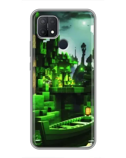 Чехол для OPPO A15s с картинкой «Minecraft лесной пейзаж»