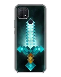 Чехол для OPPO A15s с картинкой «Алмазный меч неон»