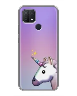 Чехол для OPPO A15s с картинкой «Единорог градиент»