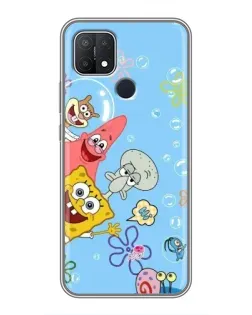 Чехол для OPPO A15s с картинкой «Веселые пузырьки»