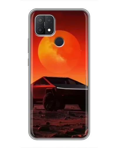 Чехол для OPPO A15s с картинкой «Cybertruck на Марсе»