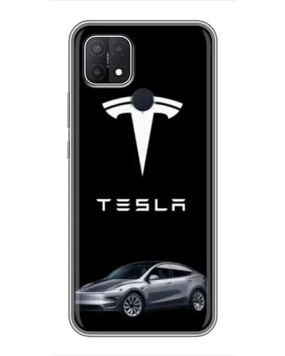 Чехол для OPPO A15s с картинкой «Tesla Model Y»