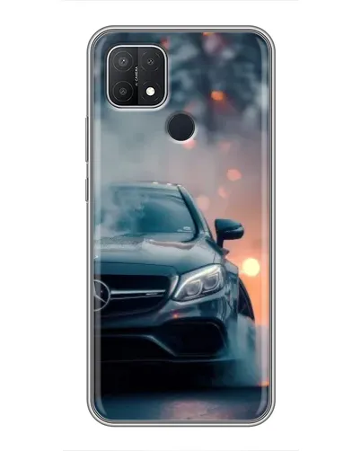 Чехол для OPPO A15s с картинкой «Mercedes — ночной город»