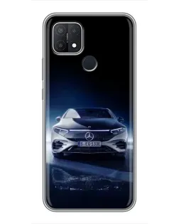 Чехол для OPPO A15s с картинкой «Ночной Mercedes EQ»