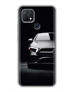 Чехол для OPPO A15s с картинкой «Свет фар Mercedes»
