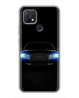 Чехол для OPPO A15s с картинкой «Audi в неоне»