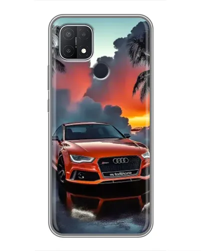 Чехол для OPPO A15s с картинкой «Audi — закат»