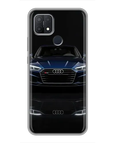 Чехол для OPPO A15s с картинкой «Audi — ночное отражение»
