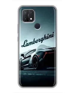 Чехол для OPPO A15s с картинкой «Классическая надпись Lamborghini»