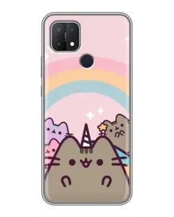 Чехол для OPPO A15s с картинкой «Единорог Pusheen»