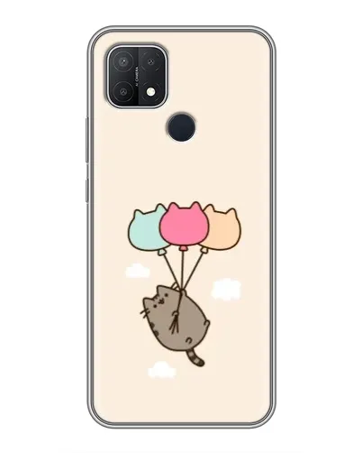Чехол для OPPO A15s с картинкой «Пушин на шариках»