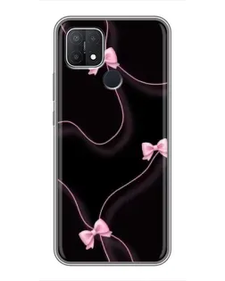 Чехол для OPPO A15s с картинкой «Розовые ленты»