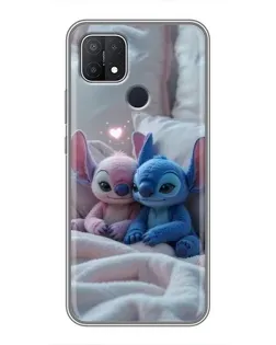 Чохол для OPPO A15s з картинкою «Плюшеві Стіч Ангел»