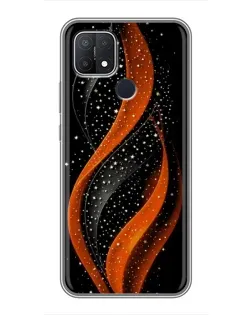 Чехол для OPPO A15s с картинкой «Огненная звездная волна»