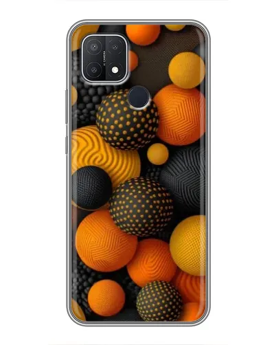 Чехол для OPPO A15s с картинкой «Объемные оранжевые сферы» Чехол для OPPO A15s с картинкой «Объемные оранжевые сферы»