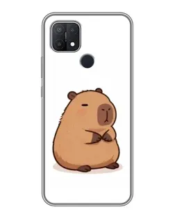 Чехол для OPPO A15s с картинкой «Толстенькая капибара»
