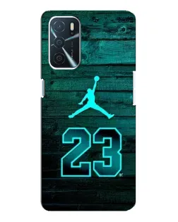 Чехол для OPPO A16 с картинкой «Jordan Cyan 23»