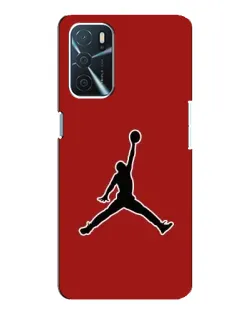 Чехол для OPPO A16 с картинкой «Jordan Red Back»