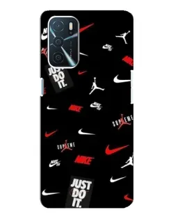 Чехол для OPPO A16 с картинкой «Nike Mix Pattern»