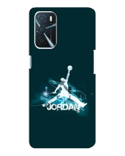 Чехол для OPPO A16 с картинкой «Jordan Blue Fire»