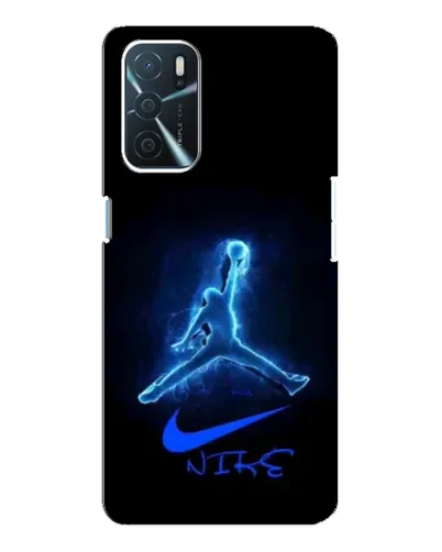 Чехол для OPPO A16 с картинкой «Jordan Neon Blue»