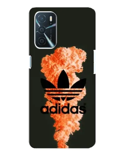 Чохол для OPPO A16 з картинкою «Помаранчевий дим Adidas»