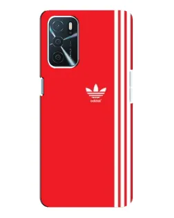 Чохол для OPPO A16 з картинкою «Червоний мінімалізм Adidas»
