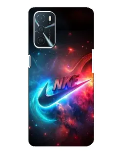 Чохол для OPPO A16 з картинкою «Вогняний логотип Nike»