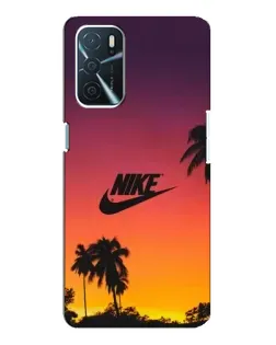 Чохол для OPPO A16 з картинкою «Nike на заході сонця»