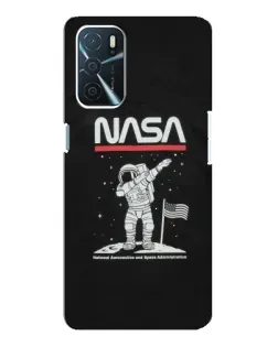 Чохол для OPPO A16 з картинкою «NASA — крокуємо по Місяцю» Чохол для OPPO A16 з картинкою «NASA — крокуємо по Місяцю»