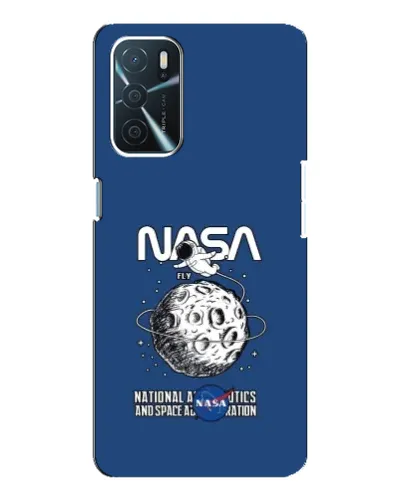 Чехол для OPPO A16 с картинкой «NASA — лунная миссия»
