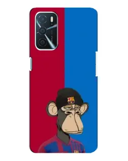 Чехол для OPPO A16 с картинкой «Bored Ape — фанат Барсы»