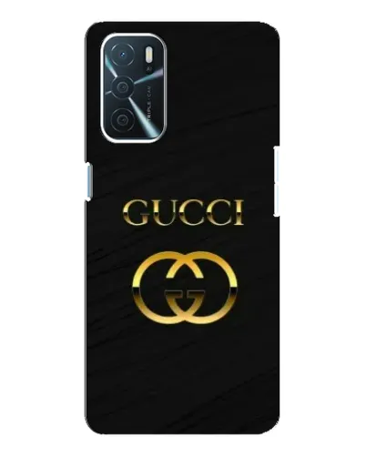Чехол для OPPO A16 с картинкой «Золотой логотип Gucci»