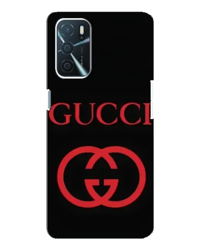 Чехол для OPPO A16 с картинкой «Gucci — красный логотип»