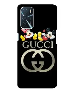 Чехол для OPPO A16 с картинкой «Gucci — герои Disney»