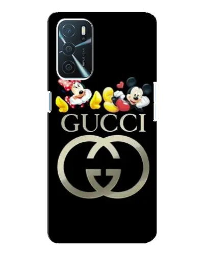Чехол для OPPO A16 с картинкой «Gucci — герои Disney»