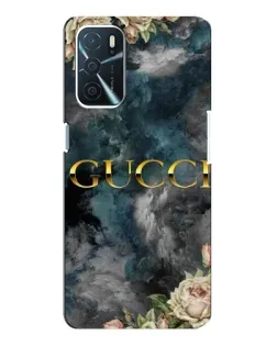 Чехол для OPPO A16 с картинкой «Абстрактные цветы Gucci»