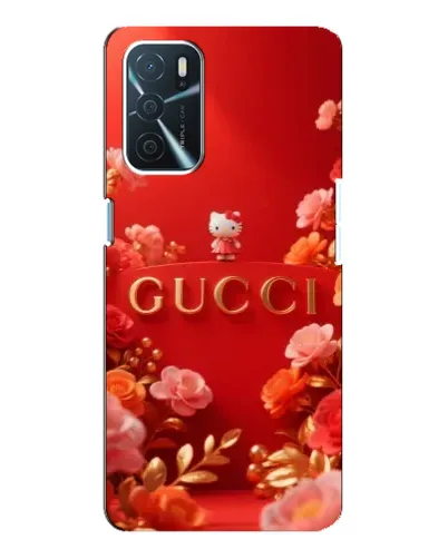 Чехол для OPPO A16 с картинкой «Gucci — золотой сад»