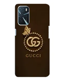 Чехол для OPPO A16 с картинкой «Gucci — золотая бабочка»