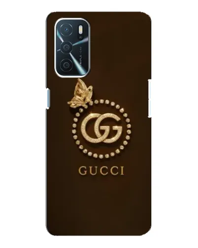 Чехол для OPPO A16 с картинкой «Gucci — золотая бабочка»