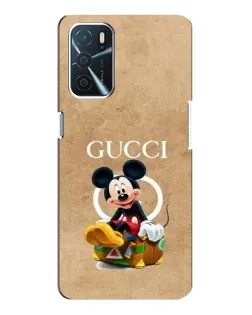 Чехол для OPPO A16 с картинкой «Микки Маус Gucci — крафт»