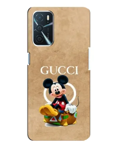 Чехол для OPPO A16 с картинкой «Микки Маус Gucci — крафт»