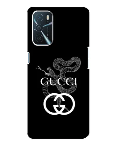 Чехол для OPPO A16 с картинкой «Gucci — серебряная змея»