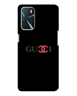 Чехол для OPPO A16 с картинкой «Gucci — красный градиент»