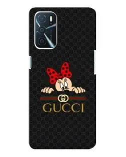 Чехол для OPPO A16 с картинкой «Минни Маус Gucci — черный»